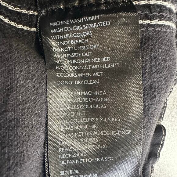 BDG Urban Outfitters Womens Sz 29 Wide Leg Cargo Skate Jeans Black Elastic Waist - Picture 6 of 13